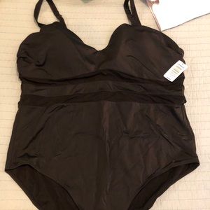 Torrid Size 4 one piece black swimsuit